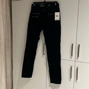 Adriano Goldschmied the Moto Stevie Ankle Black Corduroy Jeans
